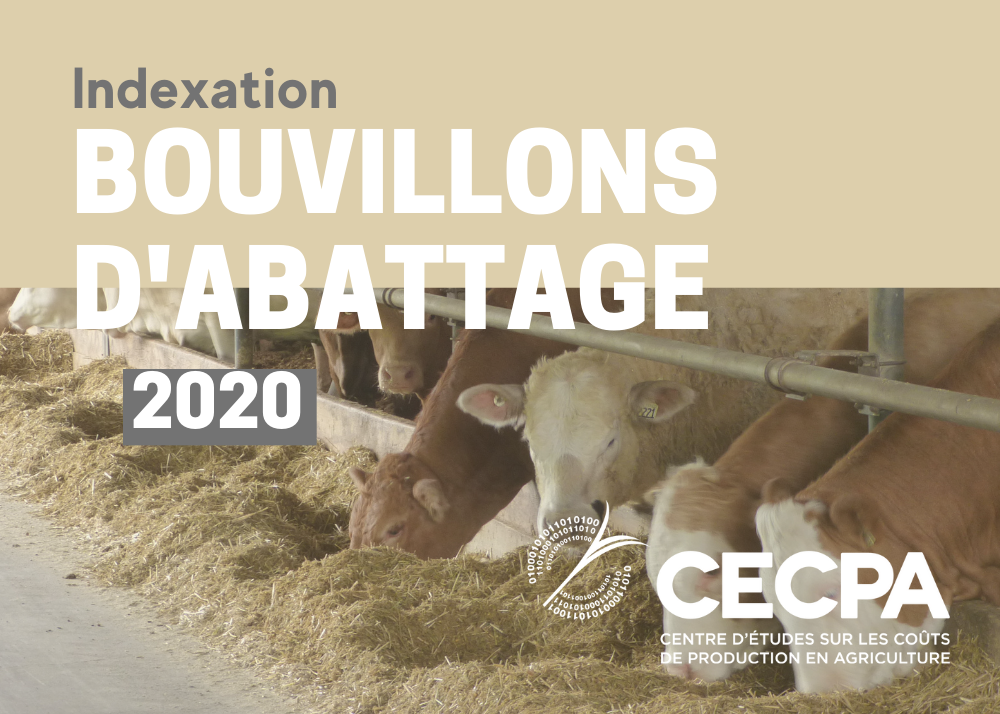 Études de coûts de production : INDEXATION 2020 - BOUVILLONS D'ABATTAGE